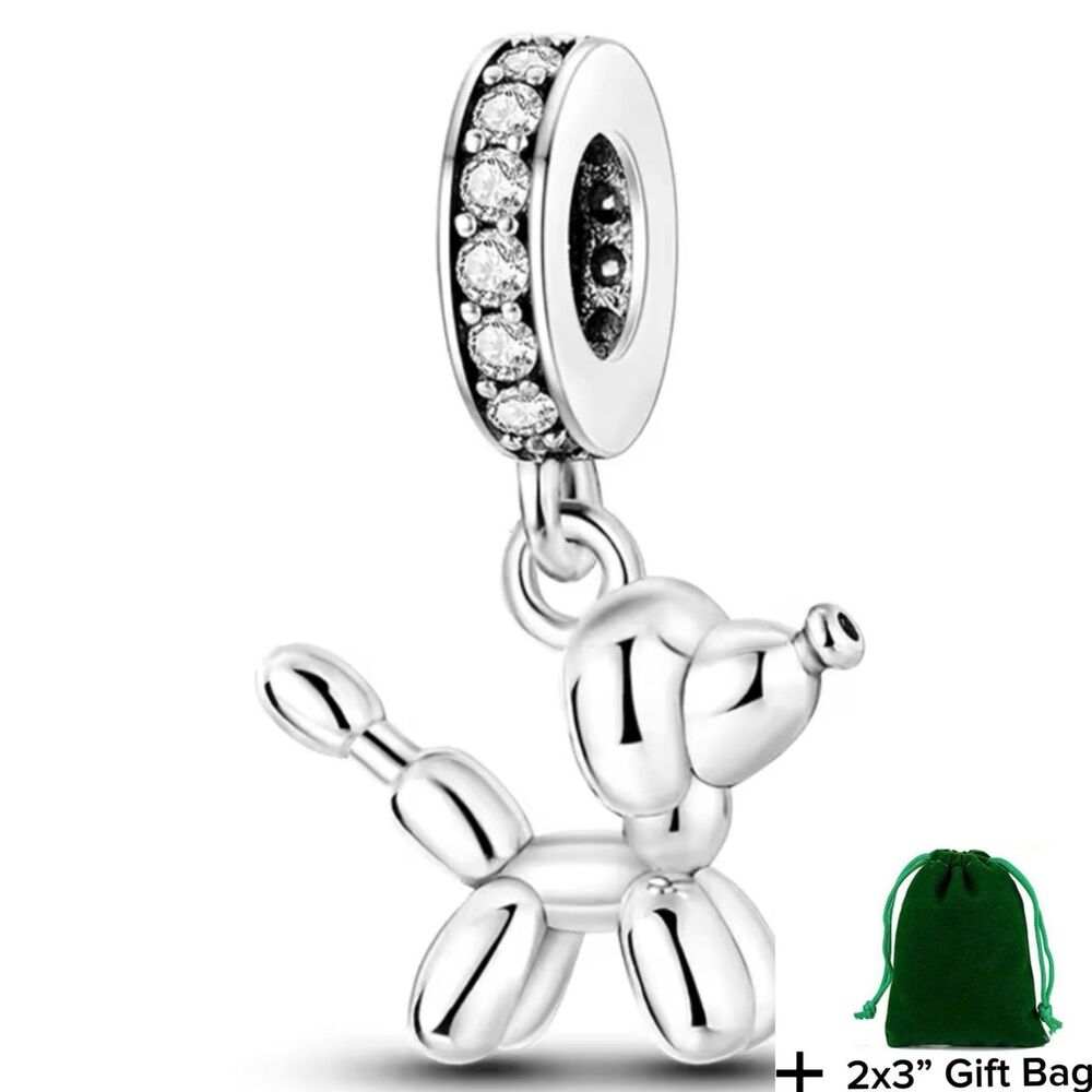 Dog Lover Dangle Charm | 925 Silver | Brand New